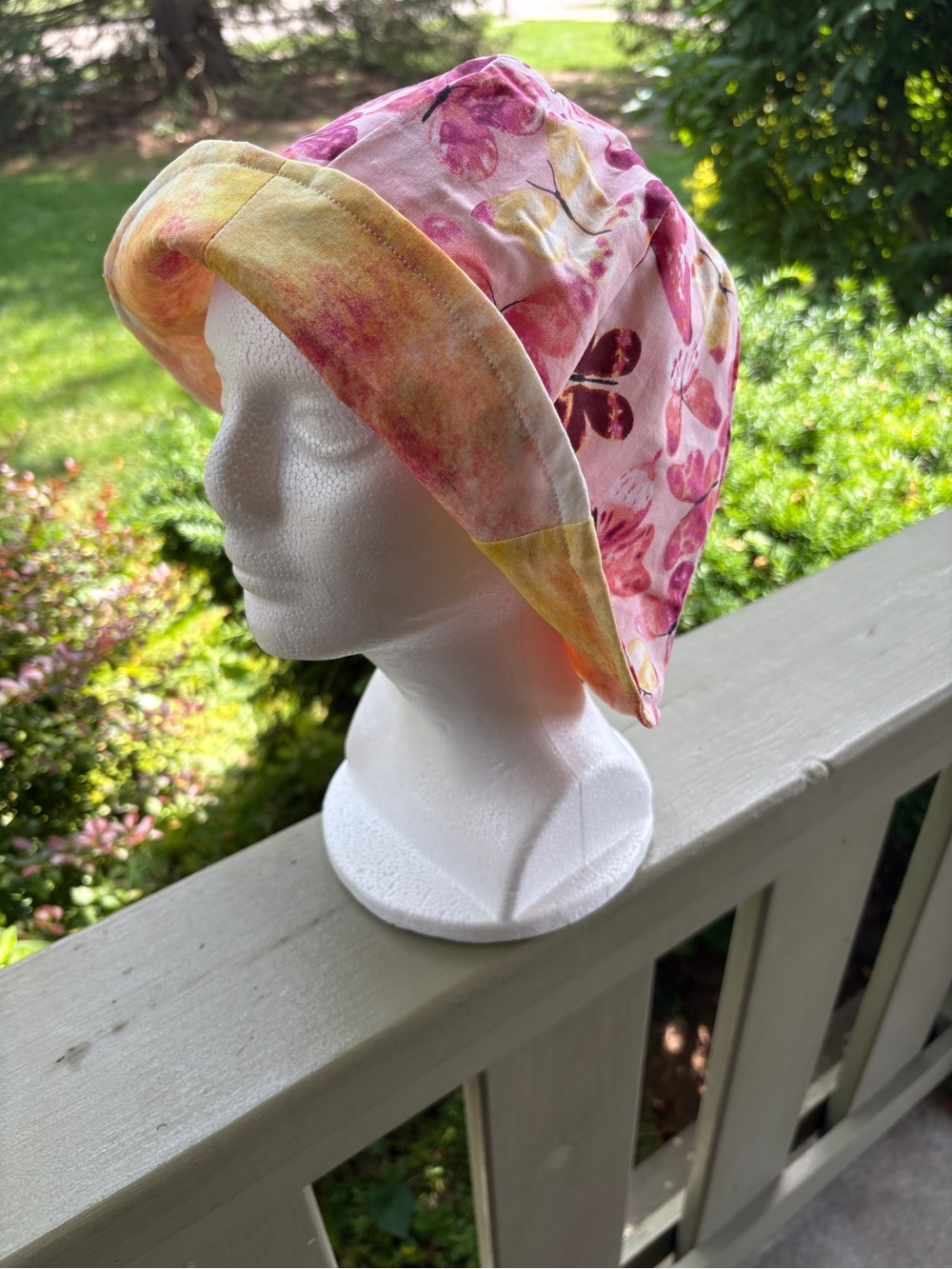 New Tulip Bucket Hat, Reversible, Handmade